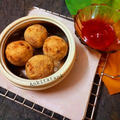 Quick and Crispy poha pizza balls A picture of Quick and Crispy poha pizza balls.