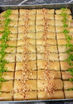 صورة لوصفة بقلاوة مبرومة بالكاوكاو