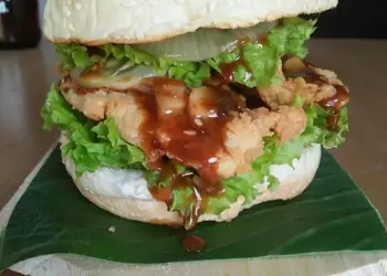 Resep Populer Chiken krispy burger Ala Rumahan