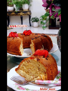 عکسی از دستور کیک توت فرنگی