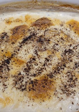 A picture of Baked Rice Pudding (British Recipe).
