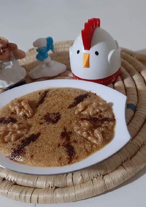 Une photo de Tamina individuel agrémentée de noix et de cannelle ☕