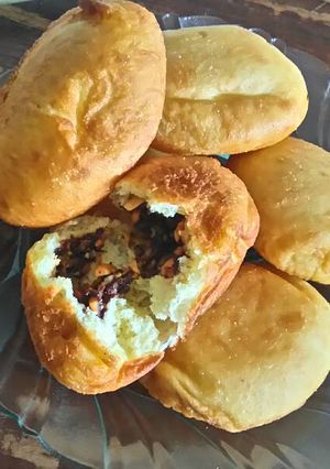 Foto resep roti goreng isi kacang tanah 