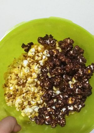 Foto resep Pop corn simple salted caramel & coklat