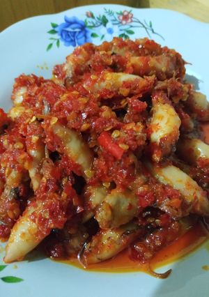 Foto resep Cumi Asin Balado
