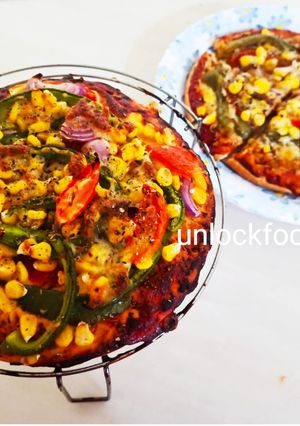 A picture of Tandoori veggie pizza.