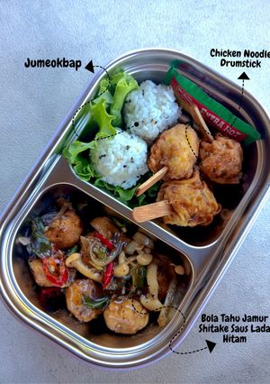 Foto resep Bola Tahu Jamur Shimeji Saus Lada Hitam