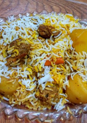 A picture of Beef Biryani.