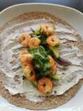 Wrap crevettes et avocat