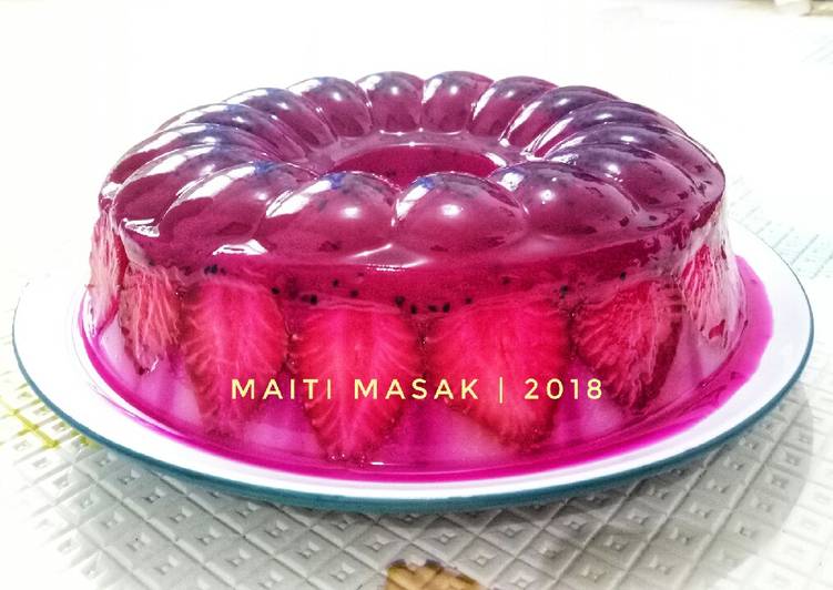 Agar agar buah sirna (sirsak naga)