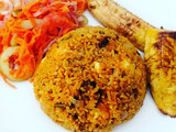 Arroz Clavado con queso y longaniza de la casa