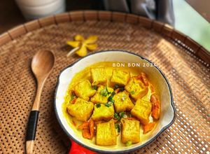 Hình của món Đậu Phụ Kho Nghệ Chay.