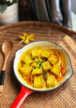 Hình của món Đậu Phụ Kho Nghệ Chay.