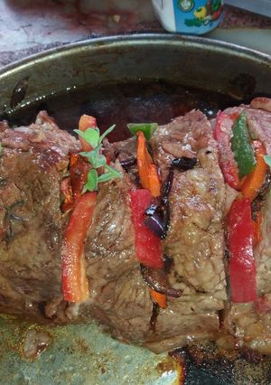 Una foto de Colita de cuadril al horno con vegetales