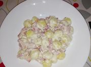 Una foto de gnocchi con beicon