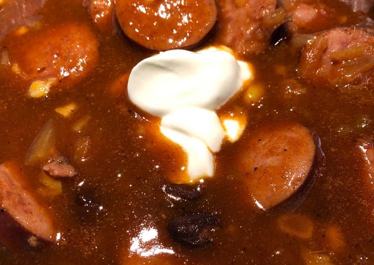 Steps to Make Homemade Lazy Kielbasa Taco Soup