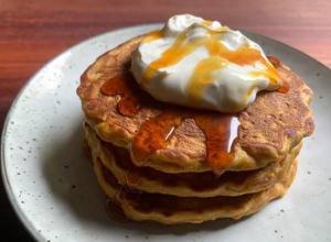 A picture of Grated Sweet Potato Pancakes.