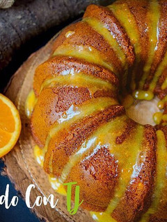 Una foto de 🍊Bundt cake de naranja y queso🧀