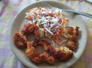 Una foto de Tiritas de pollo fritas