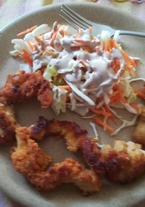 Una foto de Tiritas de pollo fritas