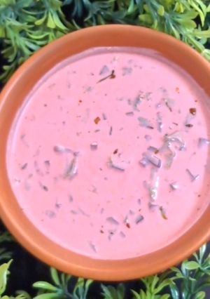A picture of Beetroot Raita- Summer Special.