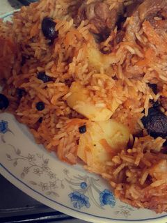 صورة لوصفة ارز بخاري بالبطاطس