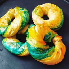 Multi Colored bagel A picture of Multi Colored bagel.
