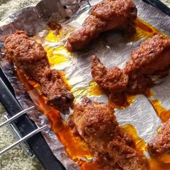 A picture of Ayam Panggang Kecap / Baked Chicken in Sweet Soy Sauce.