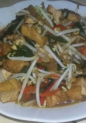 Foto resep Tumis kecap tahu + tauge