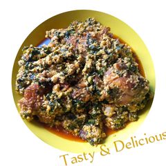 A picture of Egusu soup with ugu.
