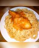 Tallarín rojo con Pollo