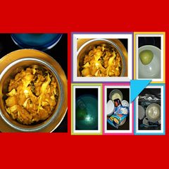 Yam porridge with dryfish and cabbage A picture of Yam porridge with dryfish and cabbage.