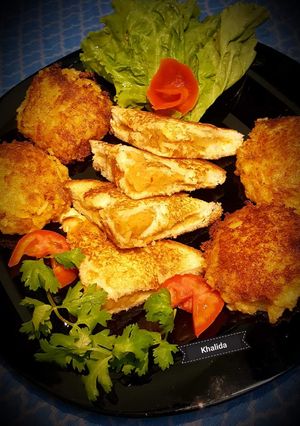 A picture of Potato Cutlets Sandwiches.