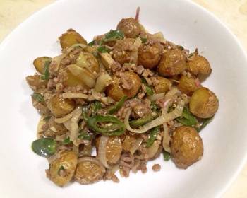 New Recipe Sauted baby potatoes with ground beef lunch Delicious and Healthy