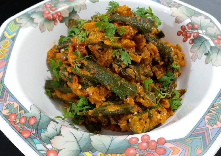 How to Make Super Quick Homemade Achari Dahi Bhindi