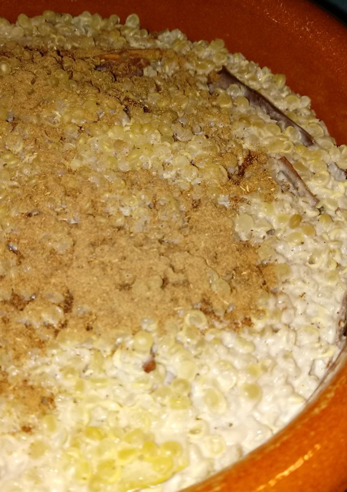 Una foto de Quinoa con leche de coco sin azúcar