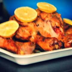 A picture of Garlic and Honey Baked Drumsticks.