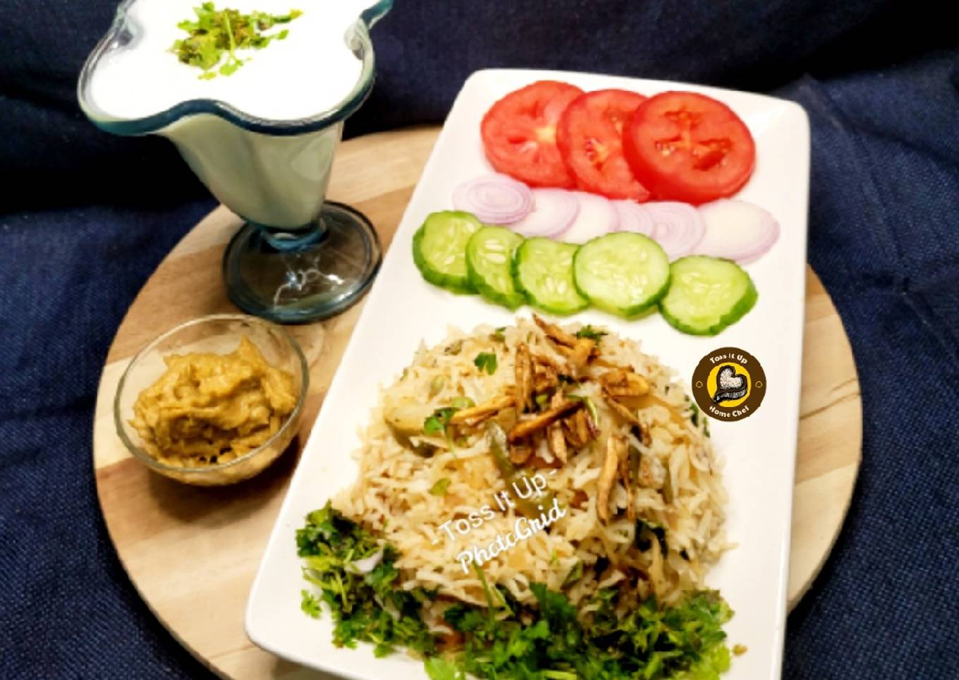 Chinese Style Burnt Garlic Veg Fried Rice