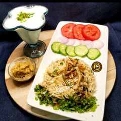 A picture of Chinese Style Burnt Garlic Veg Fried Rice.