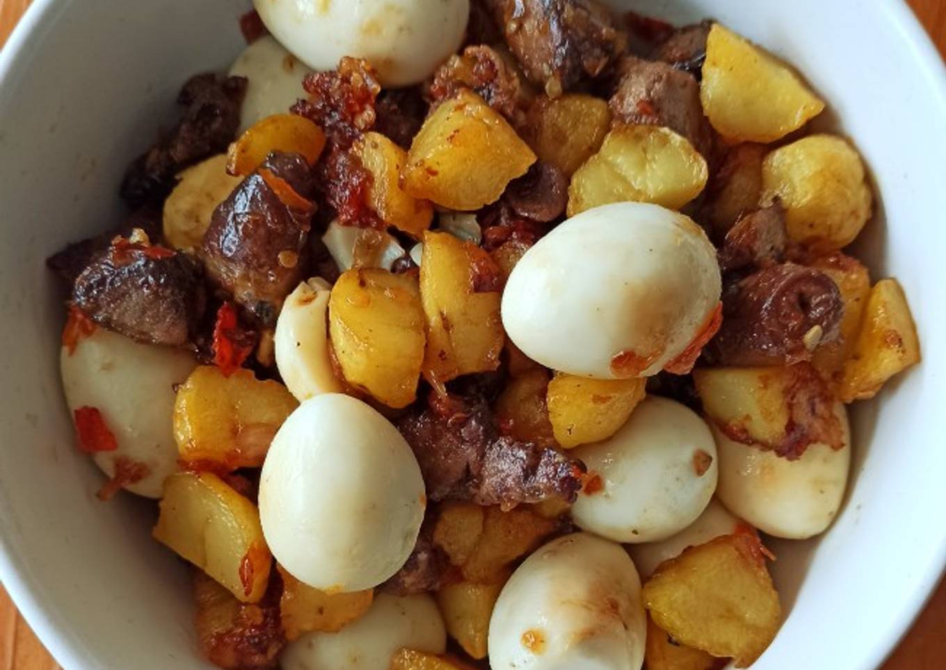 Sambal Goreng Hati dan Telur Puyuh