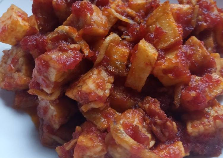 Cara Gampang Membuat Sambel manis Tempe, teri medan, Dan kentang #weekendchallenge, Lezat Sekali