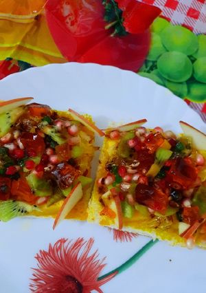 A picture of Bread Fruit Pizza.