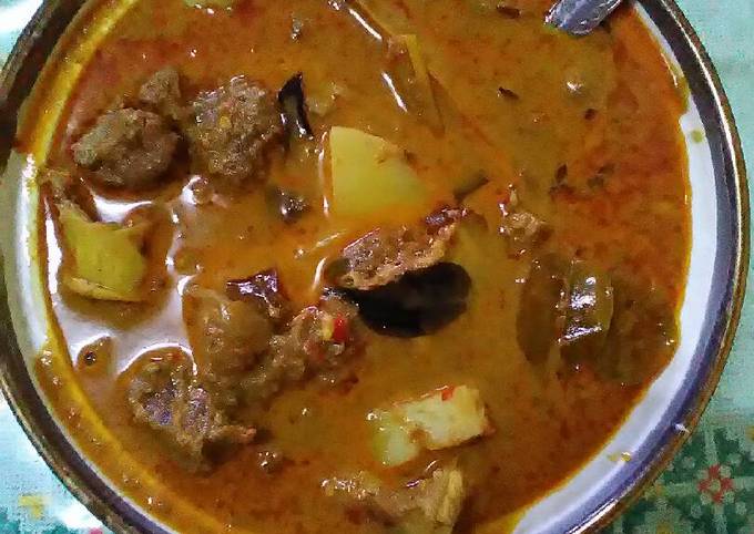 Resep Kari daging kental ekstra pedas, Lezat Sekali