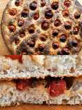 Focaccia with Cherry Tomatoes and Sourdough Starter