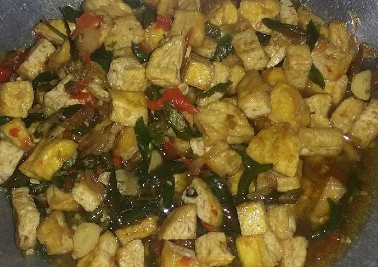 Tahu cabe ijo kecap