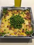 Pastelon de Papas y Zanahorias con Salchichas
