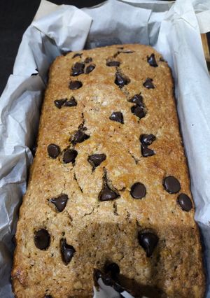 Una foto de Budín de banana, avena y frutos secos😋