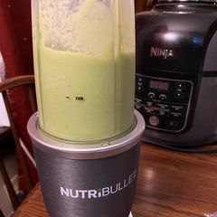 A picture of Avocado spinach banana smoothie.