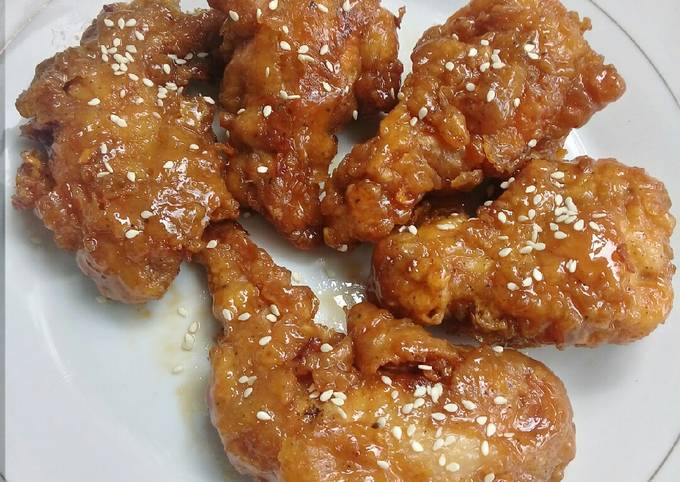 Resep Korean Honey Fried Chicken oleh Diyan Ummu iskhoyas - Cookpad