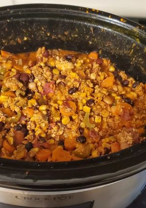 A picture of Heart Healthy Turkey Chili - Slow Cooker.